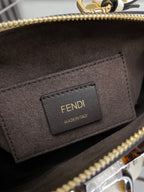 FENDI BY THE WAY MINI 18 IN WHITE LAMBSKIN GOLD HARDWARE