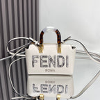 FENDI BY THE WAY MINI 18 IN WHITE LAMBSKIN GOLD HARDWARE