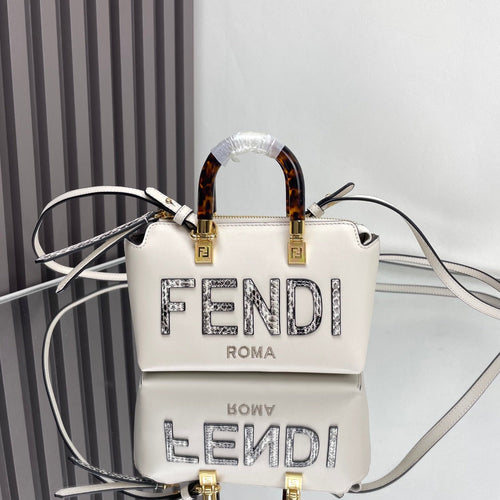 FENDI BY THE WAY MINI 18 IN WHITE LAMBSKIN GOLD HARDWARE