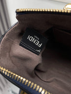 FENDI BY THE WAY MINI 18 IN BURNT ORANGE EMBOSSED CALFSKIN GOLD HARDWARE