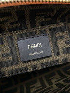 FENDI BY THE WAY MINI 18 IN ROSE FOG EMBOSSED CALFSKIN GOLD HARDWARE
