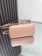 FENDI BY THE WAY MINI 18 IN ROSE FOG EMBOSSED CALFSKIN GOLD HARDWARE