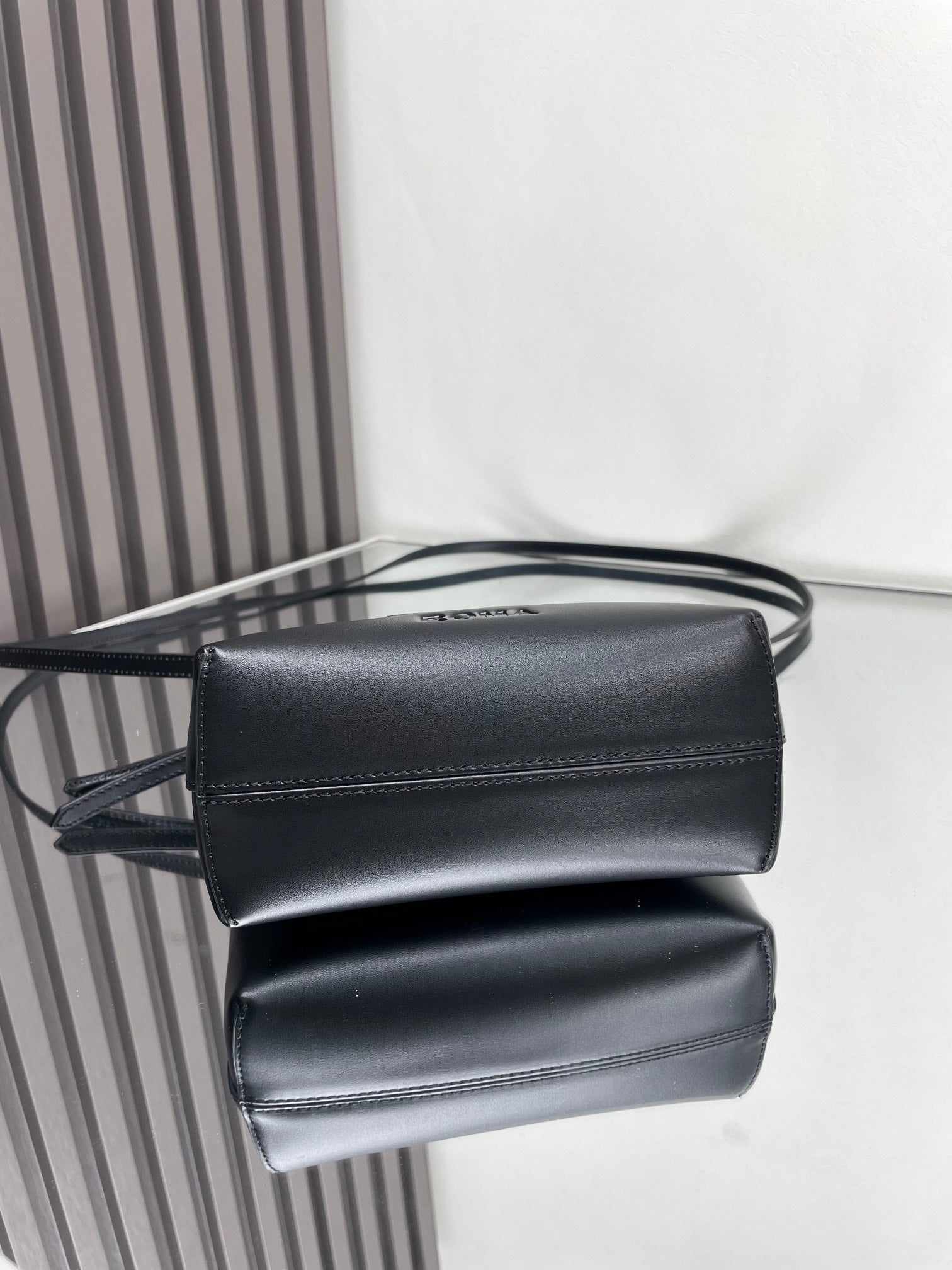 FENDI BY THE WAY MINI 18 IN BLACK EMBOSSED CALFSKIN GOLD HARDWARE