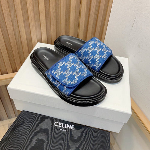 Celine super hot pair of sandals Cobalt Blue Black