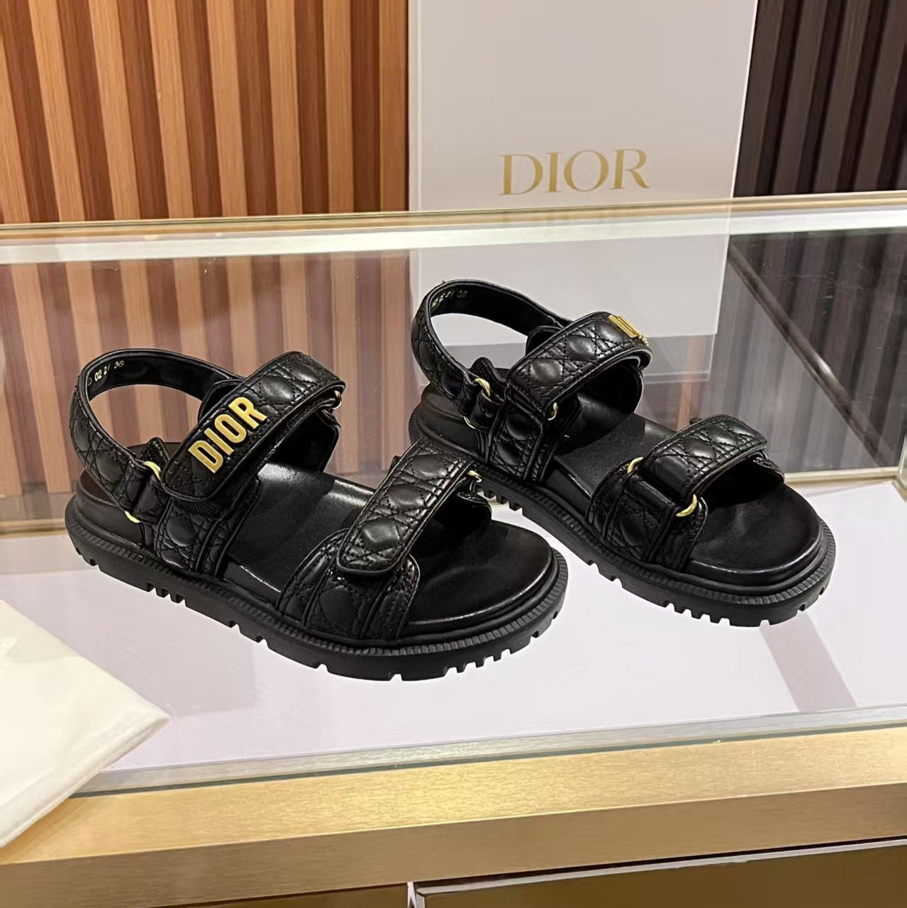 DIOR  DIORact Sandal Quilted Cannage Calfskin and Lambskin 242446