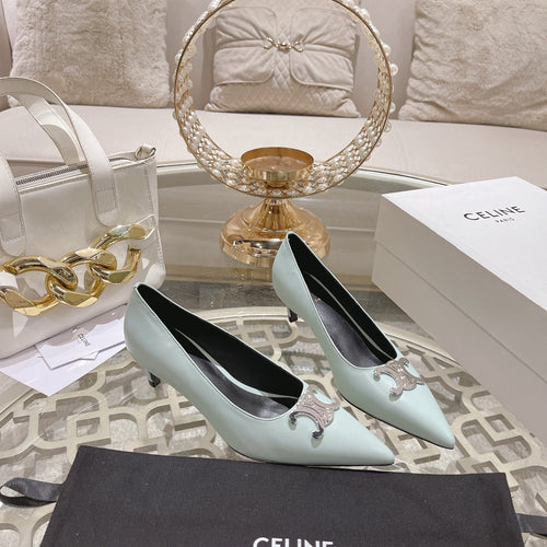 Celine HIGH-HEELS 5 CM IN POWDER BLUE CALFSKIN