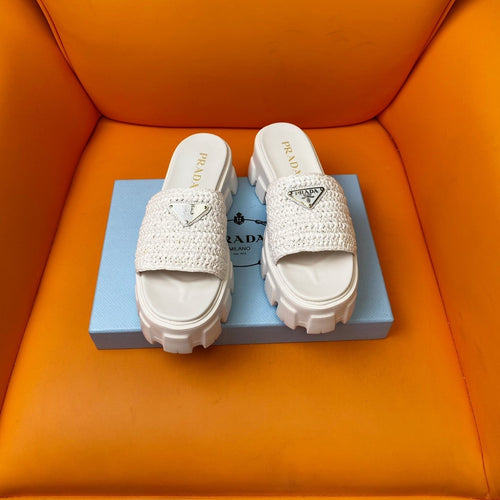 PRADA Wedge Sandal 60 White