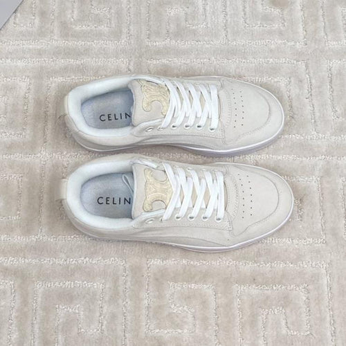 Celine TRAINER SNEAKER IN ECRU TAN SUEDE
