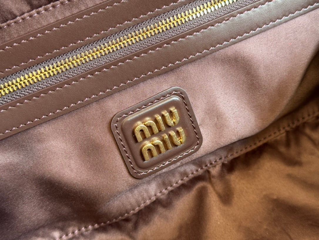 ARCADIE BAG 27 IN COPPER BROWN SHINY CALFSKIN