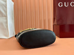 73 SMALL BUCKET BAG 20 IN NATURAL CANVAS AND BLACK CALFSKIN