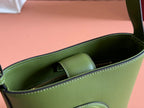73 SMALL BUCKET BAG 20 IN GREEN SMOOTH CALFSKIN
