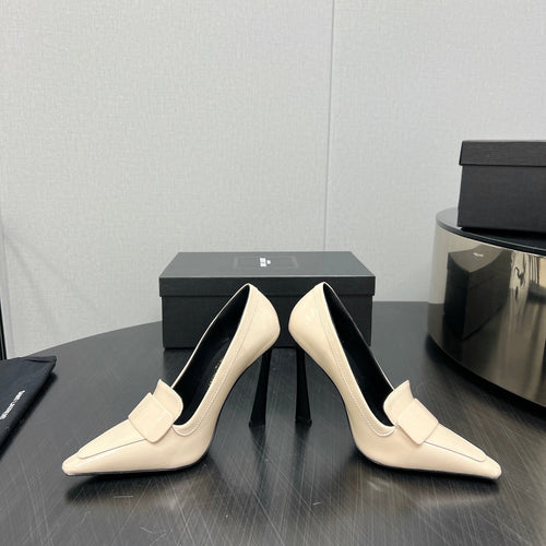 Saint Laurent D'ORSAY PUMPS IN CREAM GLOSSY CALFSKIN