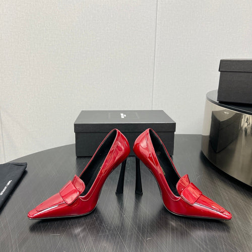 Saint Laurent D'ORSAY PUMPS IN RED GLOSSY CALFSKIN