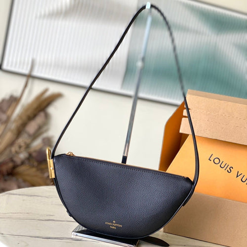 Louis Vuitton LOW KEY BUMBAG 28 IN BLACK CALFSKIN GOLD BUCKLE