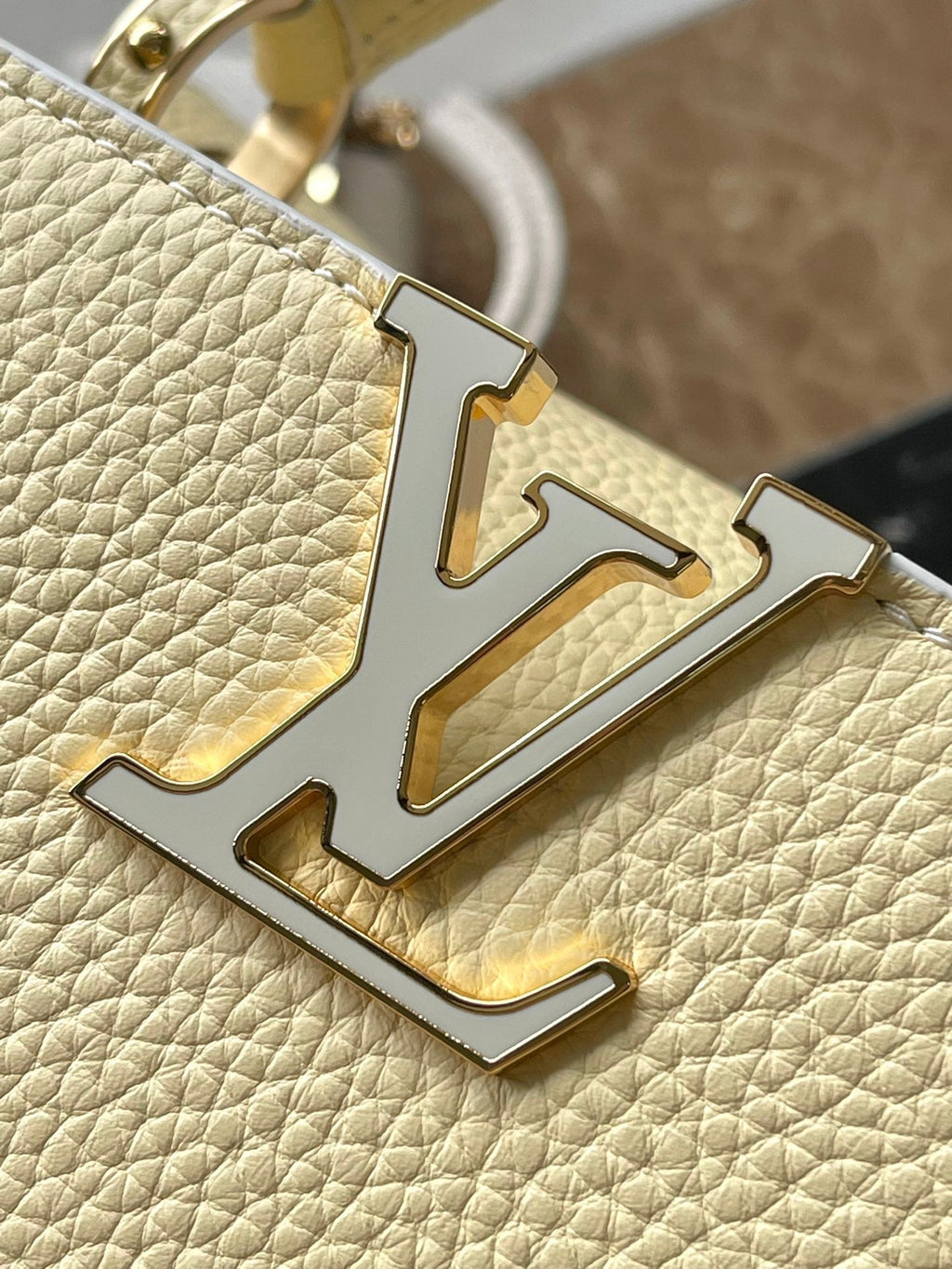 Louis Vuitton CAPUCINES BB 26 IN BANANA YELLOW TAURILLON