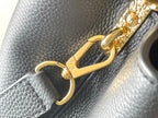 Louis Vuitton CAPUCINES EAST-WEST 33 IN BLACK CALFSKIN GOLD HARDWARE