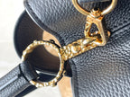 Louis Vuitton CAPUCINES EAST-WEST 33 IN BLACK CALFSKIN GOLD HARDWARE