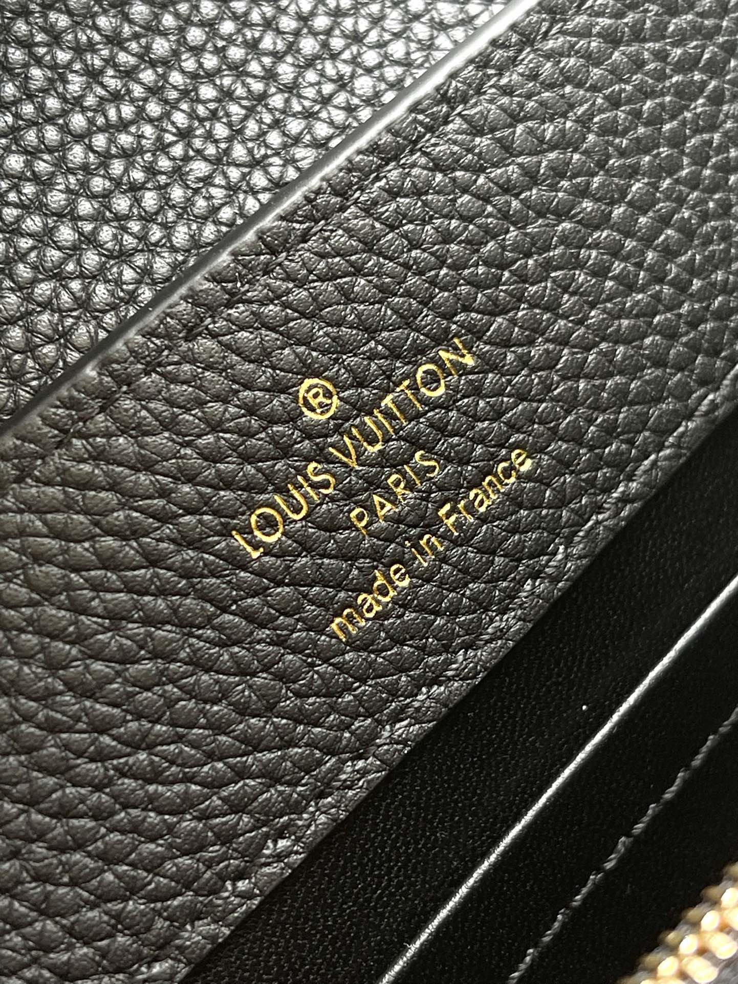 Louis Vuitton CAPUCINES EAST-WEST MINI 22 IN BLACK CALFSKIN GOLD HARDWARE