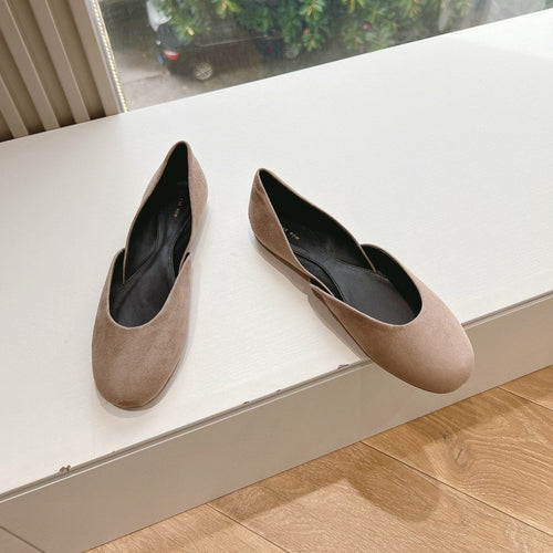 Saint Laurent SL GEMMA BALLET FLAT TAN SUEDE
