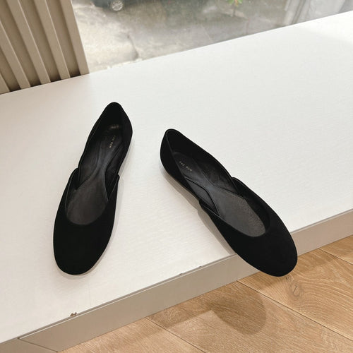 Saint Laurent SL GEMMA BALLET FLAT BLACK SUEDE