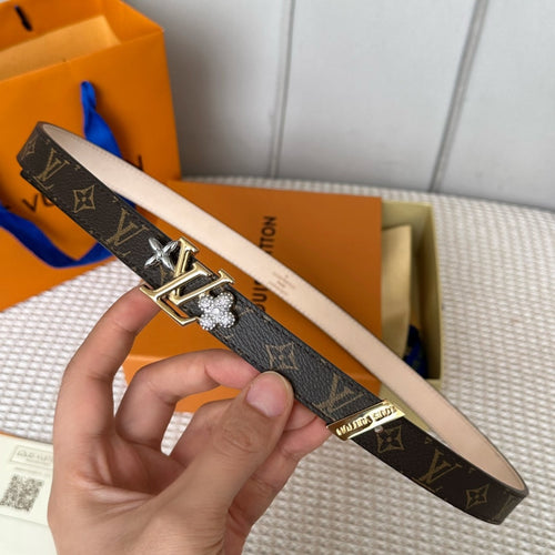 Louis Vuitton GRAM 20 MM REVERSIBLE BELT MONOGRAM BROWN CALFSKIN GOLD HARDWARE