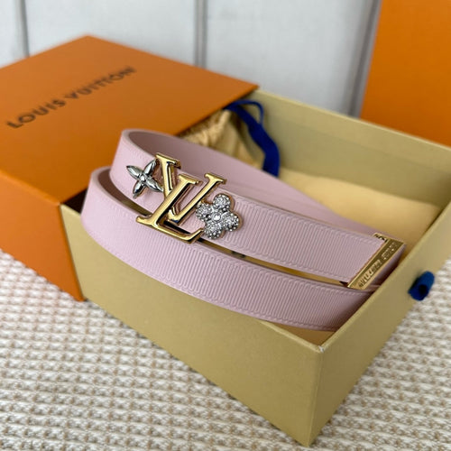 Louis Vuitton GRAM 20 MM REVERSIBLE BELT LIGHT PINK CALFSKIN GOLD HARDWARE