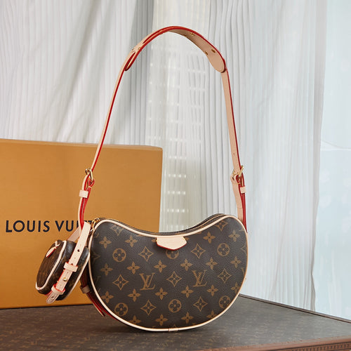 Louis Vuitton CROISSANT 21 IN BROWN MONOGRAM CANVAS