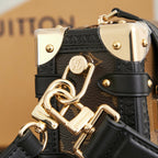 Louis Vuitton SIDE TRUNK MINI 18 IN BROWN MONOGRAM REVERSE CANVAS GOLD HARDWARE