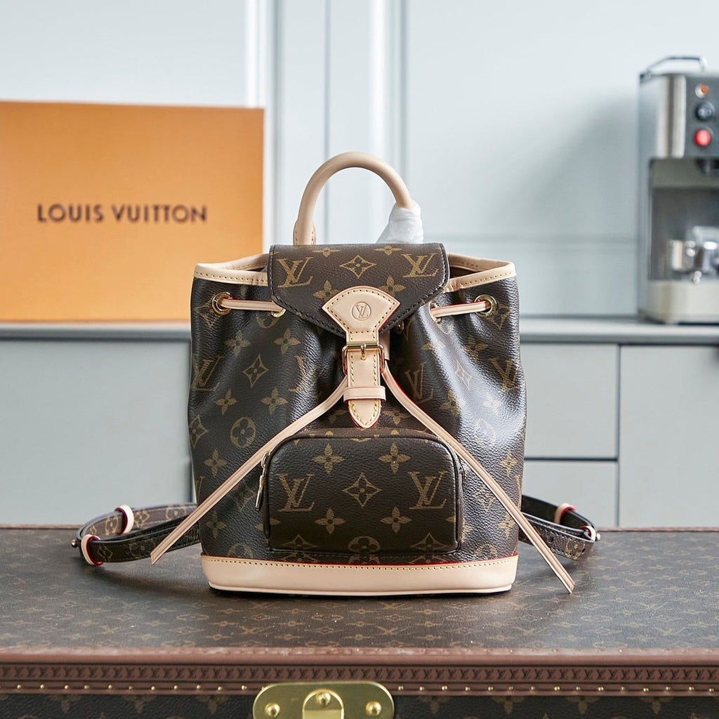 Louis Vuitton MONTSOURIS MINI BACKPACK 25 IN BROWN MONOGRAM CANVAS