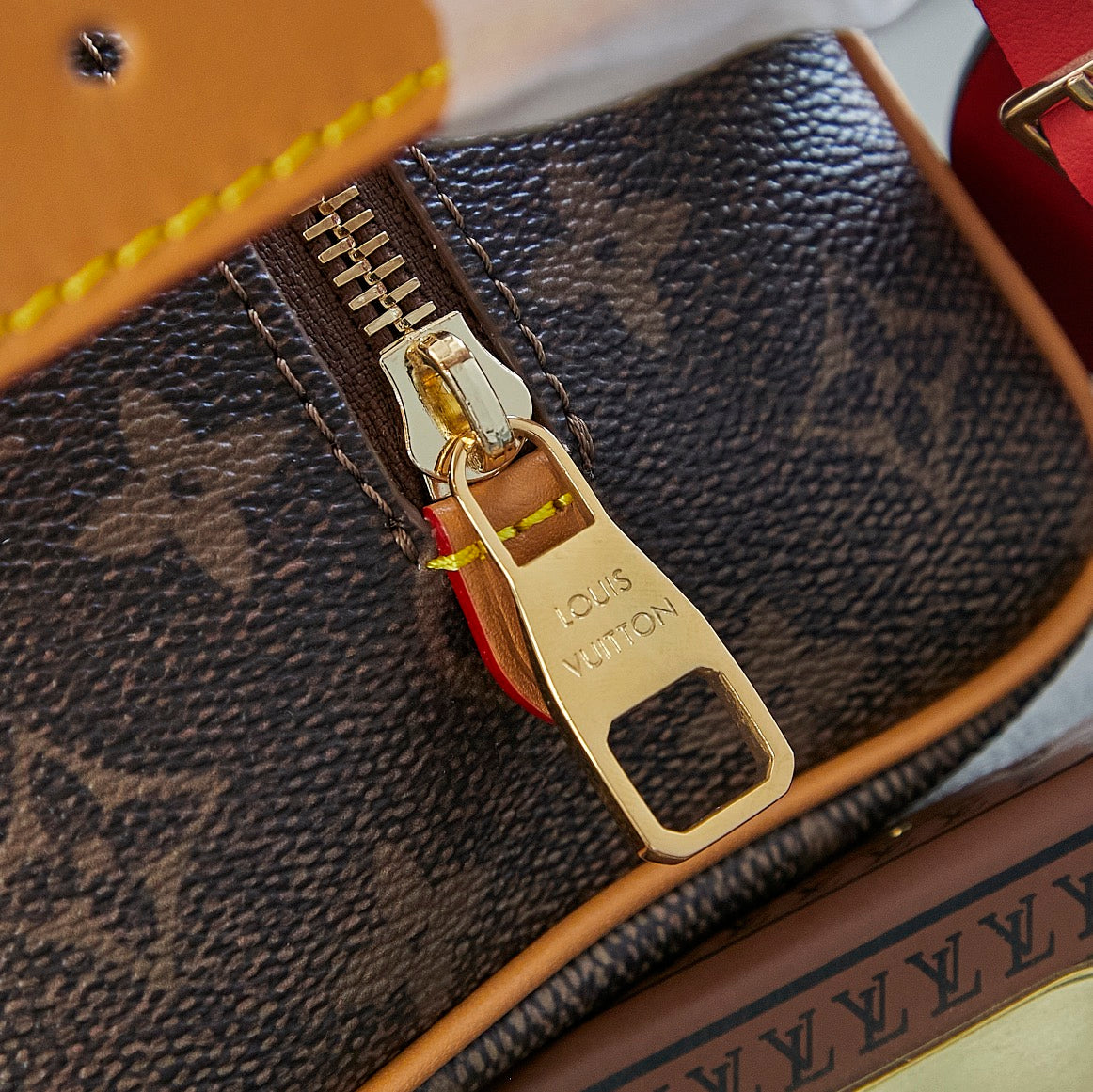 Louis Vuitton LOCKER DOPP KIT 23 IN BROWN MONOGRAM DUST CANVAS