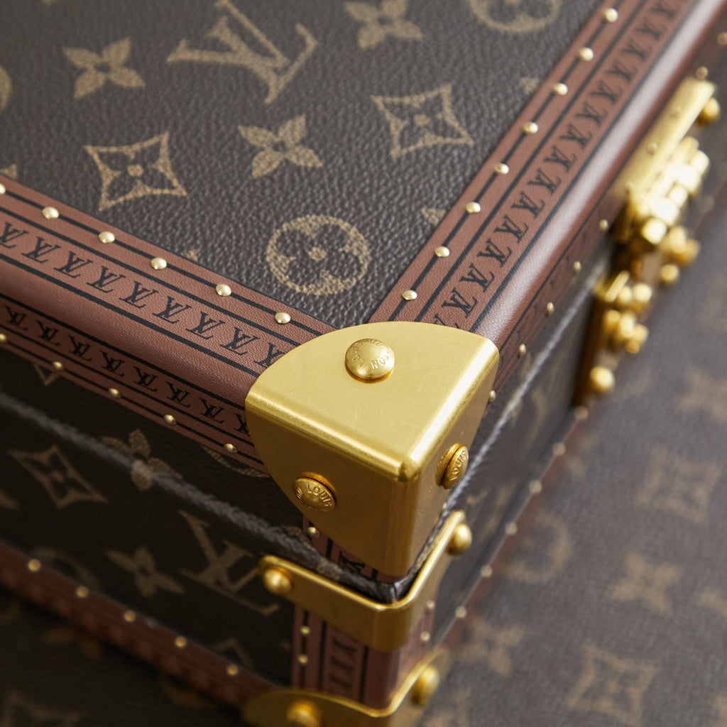 Louis Vuitton COFFRET JOAILLERIE 24 IN DARK BROWN MONOGRAM CANVAS GOLD HARDWARE