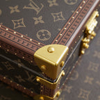 Louis Vuitton COFFRET JOAILLERIE 24 IN DARK BROWN MONOGRAM CANVAS GOLD HARDWARE