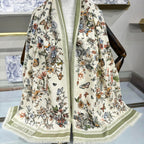 DIOR SCARF 180 CM IN COLORFUL CASHMERE AND SILK 408422