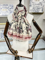 DIOR SCARF 180 CM IN COLORFUL CASHMERE AND SILK 408421