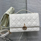 DIOR MY 24 TOP HANDLE BAG WHITE LAMBSKIN