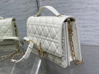 DIOR MY 24 TOP HANDLE BAG WHITE LAMBSKIN