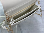DIOR MISS TOP HANDLE 24CM WHITE LAMBSKIN
