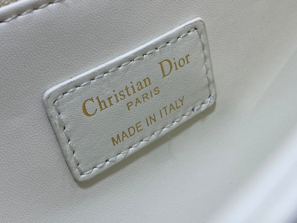 DIOR MISS TOP HANDLE 24CM WHITE LAMBSKIN