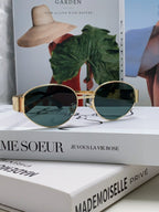 Celine TRIOMPHE SUNGLASSES 548596 IN METAL BLACK LENSES