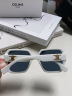 Celine TRIOMPHE SUNGLASSES 552771 IN WHITE ACETATE