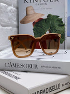 Celine TRIOMPHE SUNGLASSES 552774 IN CARAMEL ACETATE TEXT LOGO