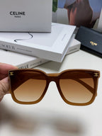 Celine TRIOMPHE SUNGLASSES 552774 IN CARAMEL ACETATE TEXT LOGO