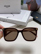 Celine TRIOMPHE SUNGLASSES 552774 IN BABY PINK ACETATE TEXT LOGO