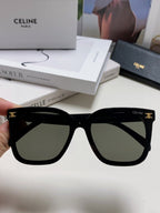 Celine TRIOMPHE SUNGLASSES 552776 IN BLACK ACETATE TEXT LOGO