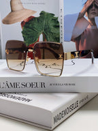Celine TRIOMPHE SQUARE SUNGLASSES 552781 IN HAVANA ACETATE