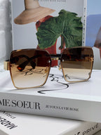 Celine TRIOMPHE SQUARE SUNGLASSES 552781 IN HAVANA ACETATE