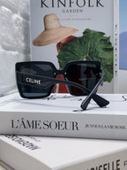 Celine TRIOMPHE SUNGLASSES 573256 IN BLACK ACETATE