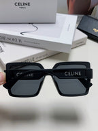 Celine TRIOMPHE SUNGLASSES 573256 IN BLACK ACETATE