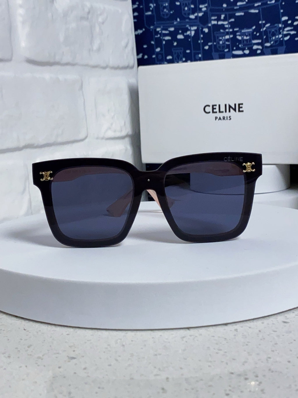 Celine TRIOMPHE SUNGLASSES 548634 IN PINK ACETATE