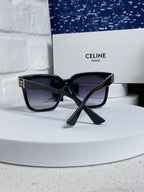 Celine TRIOMPHE SUNGLASSES 548636 IN BLACK ACETATE GRADIENT SMOKE LENSES